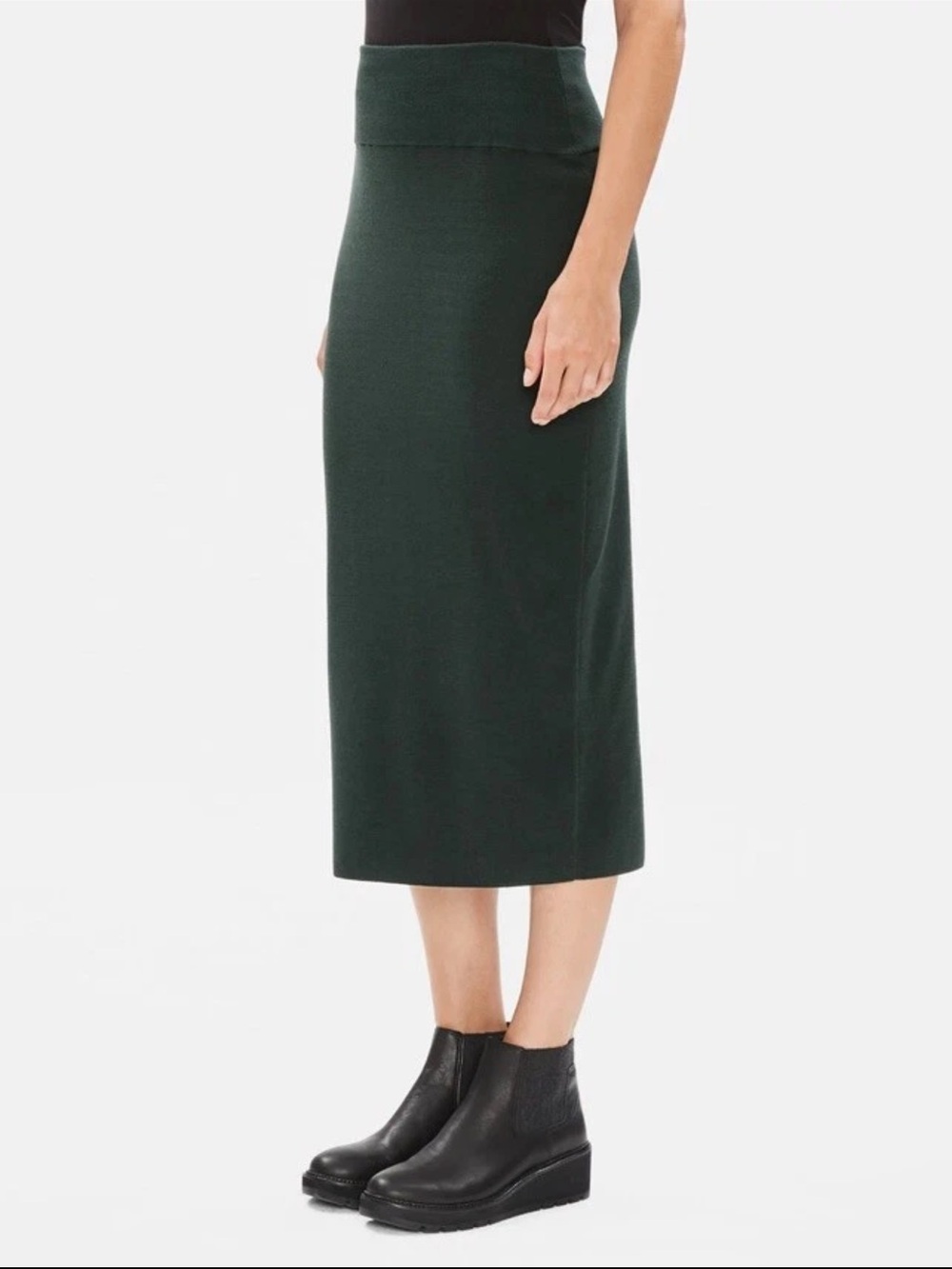 EILEEN FISHER | Wool Blend Pencil Skirt Size XXS 13” Waist